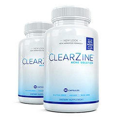 Two (2) bottles of Clearzine Acne Solution