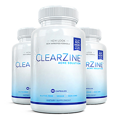 Three (3) bottles of Clearzine Acne Solution