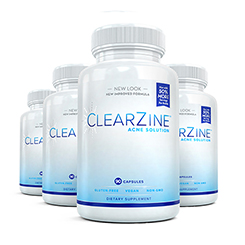 Four (4) bottles of Clearzine Acne Solution